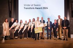 De 5 finalister ved Sweco Transform Award 2024 sammen med dommerpanelet