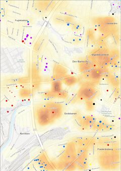 Analysen viser, at mange sikringsrum ligger forholdsvist langt fra beboelse, samt at mange nye boligområder har meget få beskyttelsesrum. Her er det Ceresbyen i Århus.