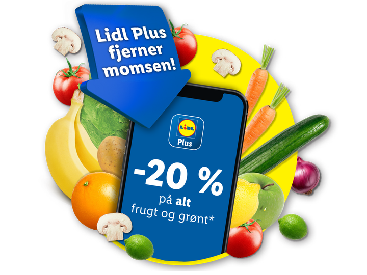 I hele februar fjerner Lidl momsen på frugt og grønt i samtlige af kædens 145 butikker for Lidl Plus-kunder. Med tiltaget håber Lidl på at motivere flere kunder til at integrere mere grønt i kosten.