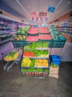På aftenen var der opstillet en pop up-Lidlbutik. Fotocredit: Oliver Saundry