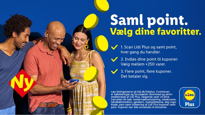 Dagligvarekæden Lidl Danmark lancerer i dag Lidl Point, et nyt pointsystem i Lidl Plus-appen, hvor kunder optjener point hver gang de handler, og herefter bestemmer de selv, hvordan pointene bruges.
