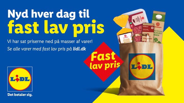 Lidls nye priskoncept “Nyd hver dag - til fast lav pris” giver kunderne en fast lav pris på over 200 hverdagsvarer.