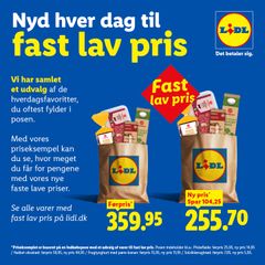 Lidls nye priskoncept “Nyd hver dag - til fast lav pris” giver kunderne en fast lav pris på over 200 hverdagsvarer.