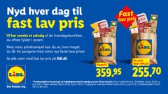 Lidls nye priskoncept “Nyd hver dag - til fast lav pris” giver kunderne en fast lav pris på over 200 hverdagsvarer.