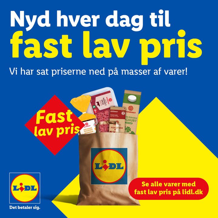 Lidls nye priskoncept “Nyd hver dag – til fast lav pris” giver kunderne en fast lav pris på over 200 hverdagsvarer