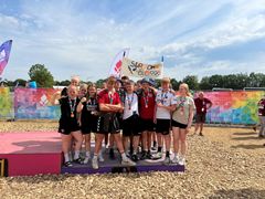 Roning: Bronze til 8.A fra Sdr. Omme Skole. Foto: Billund Kommune