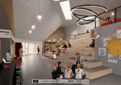 Den nye skole i Hejnsvig ventes at stå klar i foråret 2026. Her bliver der plads til 200 elever med 20 elever pr. klasse.