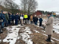 Borgmester Stephanie Storbank holdte tale til 1. spadestik.