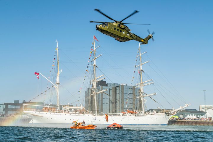 En imponerende redningsøvelse er under opsejling til The Tall Ships Races i Esbjerg.