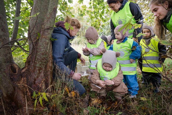 Børnegården Gredstedbro er en af de daginstitutioner, der for tiden får besøg af naturvejledere fra MYRTHUE. Foto: Esbjerg Kommune