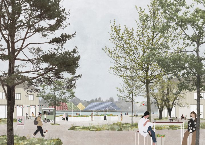 Illustration fra Helhedsplan for Det Internationale Kvarter – Etape 3 af BOGL.