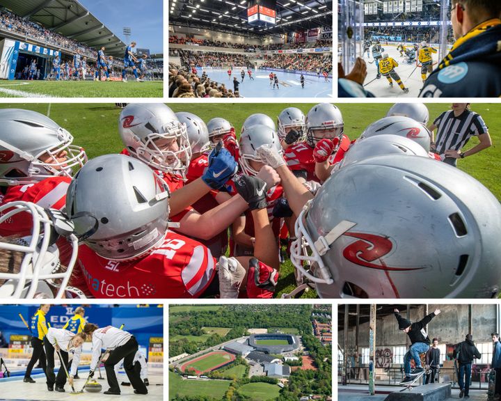 Alle foreninger i Esbjerg Kommune er inviteret med til at repræsentere deres sport til Sportslørdag Esbjerg, så borgerne kan få et indblik i, hvor mange forskellige sports- og idrætsgrene de kan blive en del af i kommunen. Collage: Esbjerg Kommune