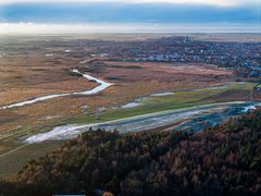 Udsigt fra Tange Plantage mod Ribe, hvor flere natur- og klimaprojekter er på vej. Det fører nu til et samlet informationsmøde den 8. oktober.