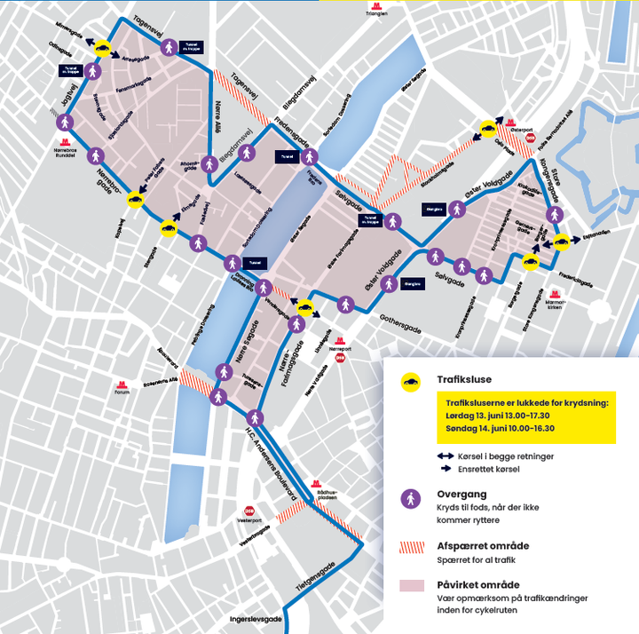 Afspærringer ved Copenhagen Sprint