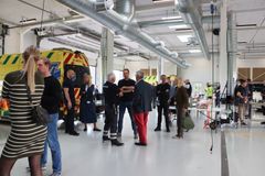Basen er regionens største ambulancebase på over 1.400 m². I alt har den plads til 14 køretøjer.