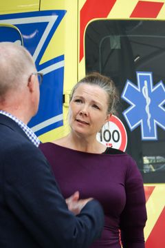 Køges borgmester Marie Stærke til indvielsen af den nye ambulancebase i Køge.