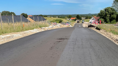 Billede af udvidelse af vej i Odsherred Kommune hvor der  blev sparet mere end 8.594 tons råstoffer