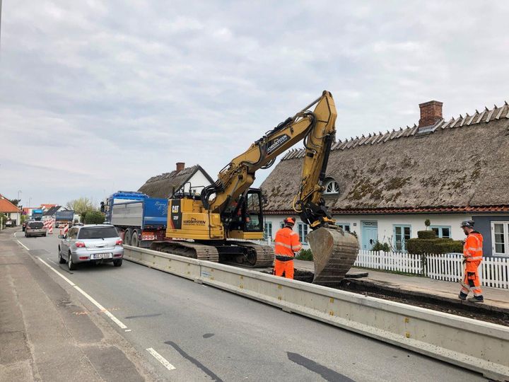 Nordkysten udfører spildevandskloakering for for Sorø Forsyning A/S i dette efterår - billedet er fra et af Nordkystens andre arbejder.
