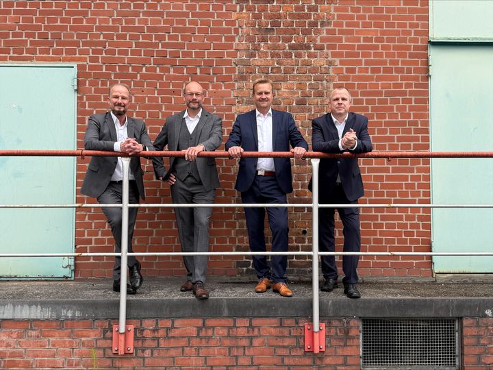 Henrik Møller Nielsen, direktør i OpenNet, Fabian Bühring, direktør i SWN Stadtwerke Neumünster, Kristian Olaf Plet Freiesleben, Managing Director GmbH, Lars Wiechmann, Managing Director GmbH.