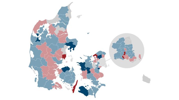 Andelen af børn, der lever i relativ fattigdom, steg i 31 kommuner svarende til cirka hver tredje kommune, mens den er uændret i 9 kommuner. Se kortet i interaktiv udgave og download tallene bag her: https://www.datawrapper.de/_/vkEBj/?v=4