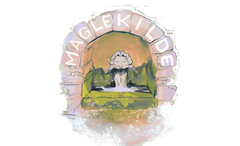 På forsiden af undervisningsmaterialet ses en illustration af Maglekilde, som ligger vest for Roskilde Domkirke, og som dannede grundlag for Roskildes første industri.