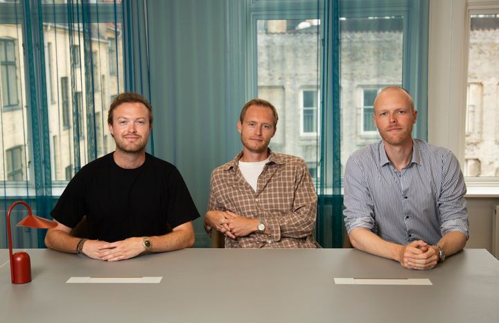Billede af stifterne bag Morrison (f.v.): Thomas Bogh, Ulrich Svarrer og Mads Rued.