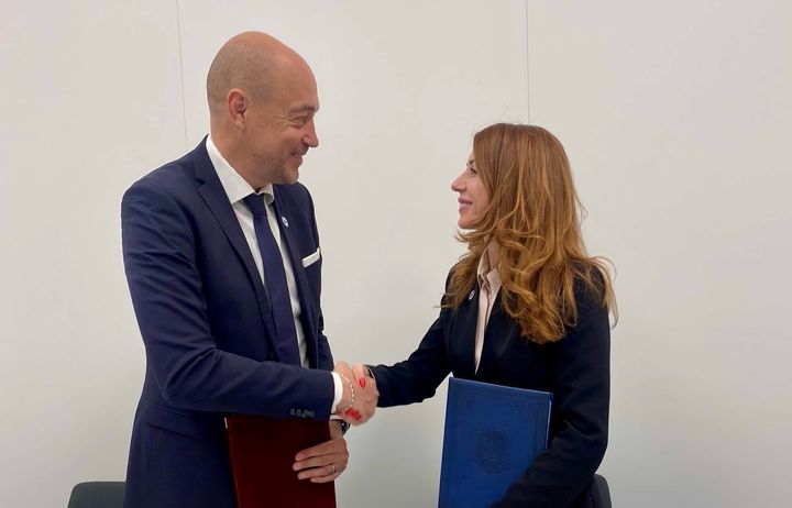 Miljøminister Magnus Heunicke og den ukrainske miljøminister Svitlana Grynchuk