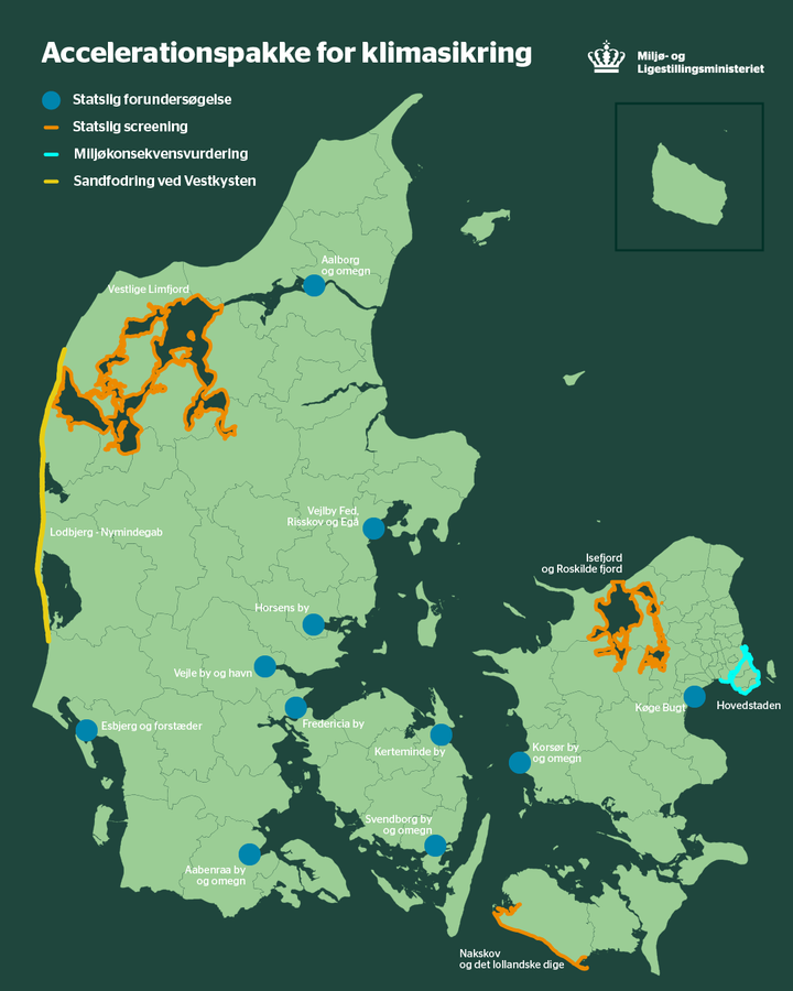 Kort over acccelerationspakken