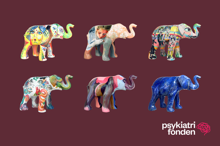 Grafisk illustration med fotos af seks af de omtalte kunstværker.