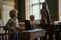 Stå skoleret i skolestuen fra 1850. Foto Joakim Züger