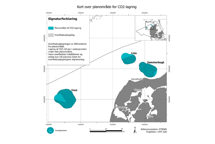 Illustration: Map of the planned area for CO2 storage.