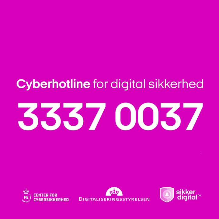 Cyberhotline for digital sikkerheds telefonnummer 33370037