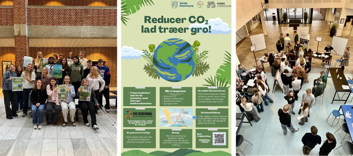 Elever fra Det Blå Gymnasium og Varde Gymnasium samler penge ind til skovrejsning i Outrup.
