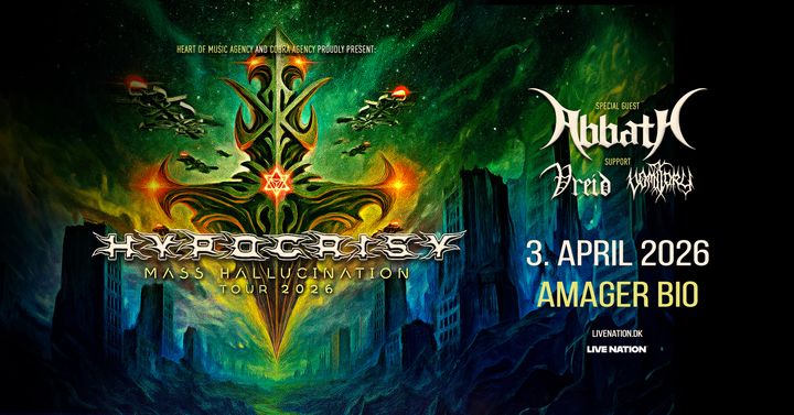 Artwork for Hypocrisy's Mass Hallucination Tour 2026