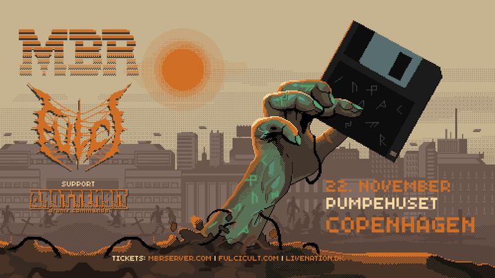 Artwork til koncerten med Master Boot Record og Fulci med Arottenbit som support