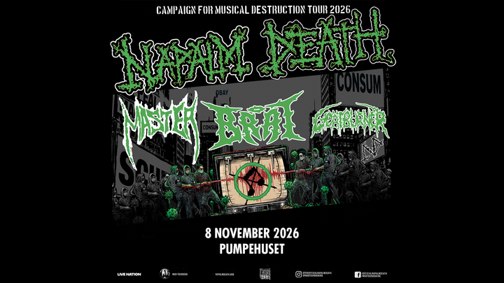 Napalm Death - Pumpehuset - 8. november 2026