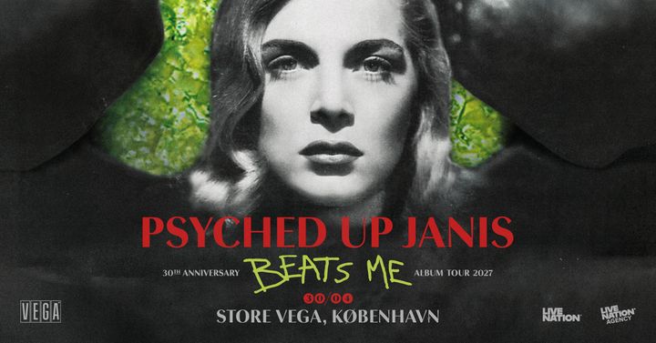 Artwork til koncerten med Psyched Up Janis