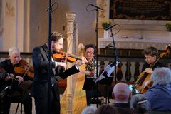 Foto fra premieren af Poul Ruders' værk 'Pocket Concerto', 31. Juli 2024 (Ensemble Storstrøm)