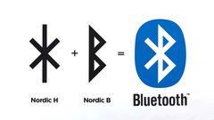 The logo for the wireless tech. is a visual blend of the two runes H for Harald and B for Bluetooth.