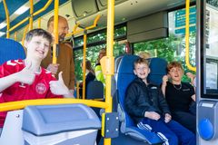 Skolebørn i Trelleborgs bus