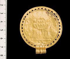 Romersk medaljon fra Vindelevskatten (X5), bagside. Foto: Nationalmuseet