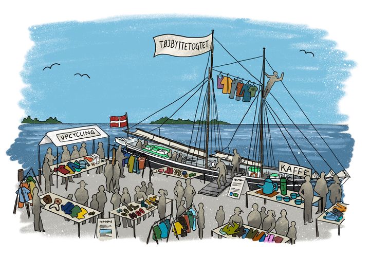 Unge fra hele landet sejler med Nationalmuseet på tøjbyttetogt og lægger til i 13 danske havne.