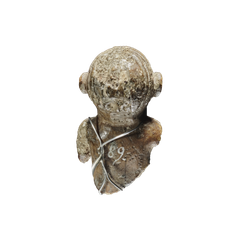Unique gaming piece from the Viking Age, seen from the back. Photo: Roberto Fortuna, the National Museum of Denmark.