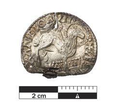 Photo of one of the coins, found in Northern Jutland. Photo: Søren Greve, the National Museum of Denmark.