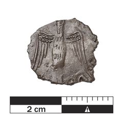 Photo of one of the coins, found in Southern Jutland. Photo: Søren Greve, the National Museum of Denmark.