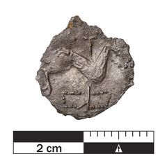 One of the coins, found in Southern Jutland. Photo: Søren Greve, the National Museum of Denmark.