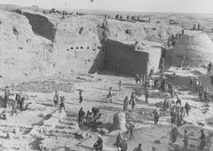 Udgravningen ved Hama i 1930'erne.