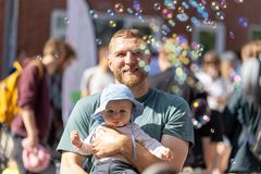 Foto fra jubilæumsarrangementet i Aarhus Midtby 'Hele Aarhus Fejrer'.