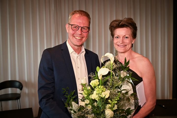 Mogens Vestergaard og Camilla Rathcke, formand for Lægeforeningen