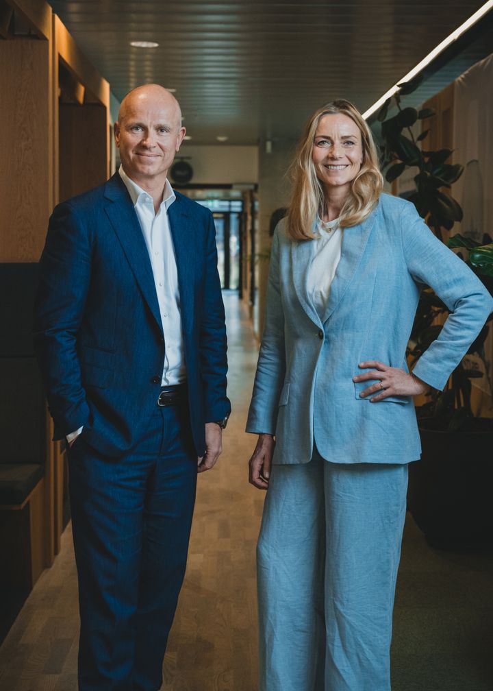 CEO i Matas Gregers Wedell-Wedellsborg med formand Malou Aamund
